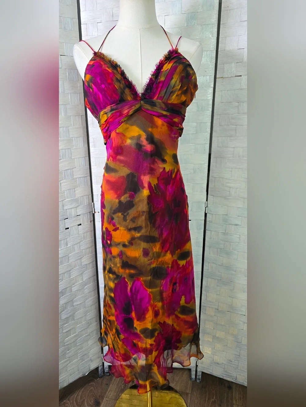 Vntg. CACHE Midi Sundress - Picture 1 of 11